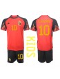 Belgien Eden Hazard #10 Heimtrikotsatz für Kinder WM 2022 Kurzarm (+ Kurze Hosen)